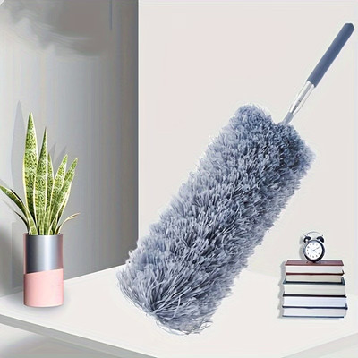 Portable Mini Anti-Static Magic Duster - Gray Dust & Mite Removal Tool