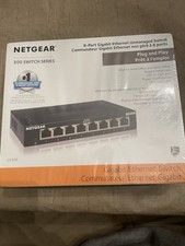 8 Port Gigabit Ethernet Unmanaged Switch. Netgear GS308  300 Switch Series, New