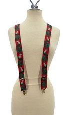 Christmas Reindeer And Wreaths Unisex Adjustable Y Back Suspenders Adjustable