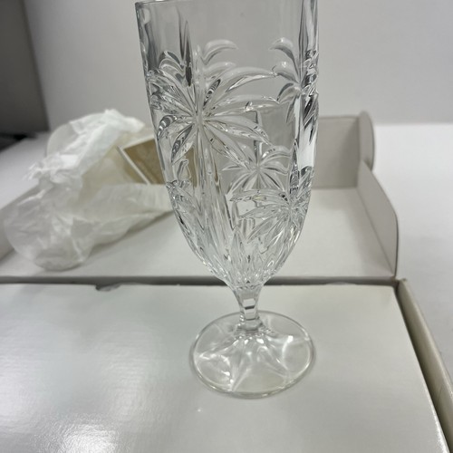 New Set Of 4 GODINGER Shannon Crystal SOUTH BEACH Palm Tree Ice Beverage Glasses - Picture 8 of 10