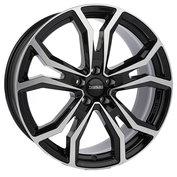 ALLOY WHEEL DEZENT TV DARK FOR VOLVO S40 8X19 5X108 BLACK/POLISHED SJV