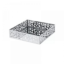 Alessi MSA10 "Cactus!" Paper Napkin Holder, Silver green, Super White, black