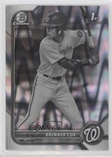 2022 Bowman Draft Chrome Black & White RayWave Refractor Brenner Cox 0w7