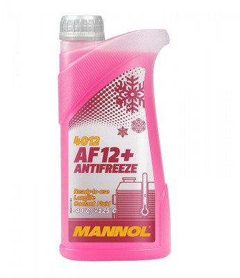 MANNOL AF12+ Kühlmittel Kühlerfrostschutz 1L Rot -40°C +125°C Antifreeze G12+