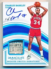 2022-23 Immaculate Charles Barkley Sneaker Platinum Tag Patch Auto #SNSCBA (1/1)