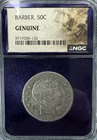 1907 Barber Half Dollar New Orleans NGC Genuine Silver Coin