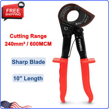 Ratchet Cable Cutter, 10" Ratchet Wire and Cable Cutter For Cutting Up To 240mm²