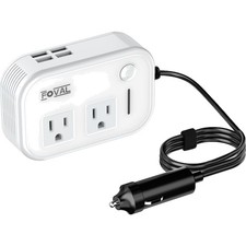 200W Car Inverter with 4 USB Ports - Ideal for Laptops and More