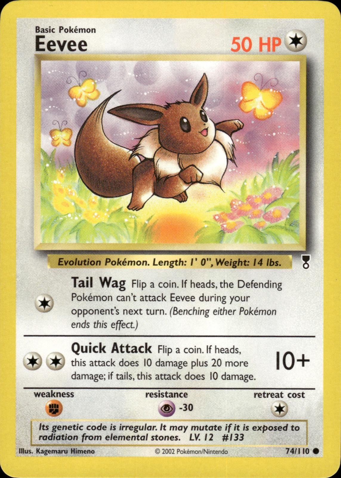 Pokemon Legendary Collection Common Eevee 74/110 - Near Mint (NM)