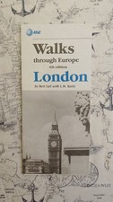 1993 AT&T Walks Through Europe London England Fold-Out Map 4th Edition UK