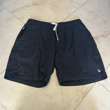 Vuori Ponto Performance 7” Shorts Steel Heather Charcoal Heather V344 Sz XL