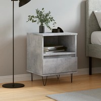Nachttisch Betongrau 40X35X50 Cm Holzwerkstoff Kommode Schlafzimmer