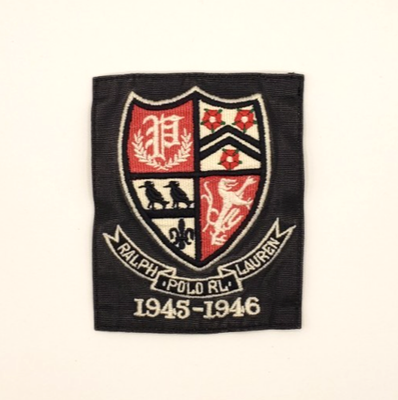 Rare Polo Ralph Lauren Embroidered 1945-46 Shield Crest  display picture 1