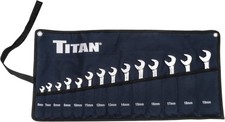 Titan Tools 14-piece Metric Angle Head Open End Wrench Set 17284 Titan Tools 14-piece Metric Angle Head Open End Wrench Set 17284