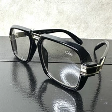 Vintage Cazal Glasses Black Frames Gold Bridge Etched Logo Minor Scratches PICS!