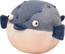 OUKEYI Pufferfish Plush Toy,Pufferfish Crocodile Cartoon Doll Stuffed Animal Do