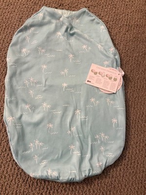 Mama coco -cocoon swaddle in mint green /surf pattern 