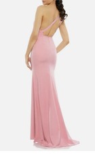 Mac Duggal Crepe Open Back Gown,sz 2, New, Rose Pink