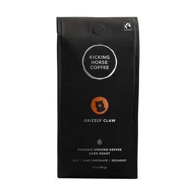 Coffee, Grizzly Claw, Dark Roast, Ground, 10 oz - Certified Organic, Fairtrad...