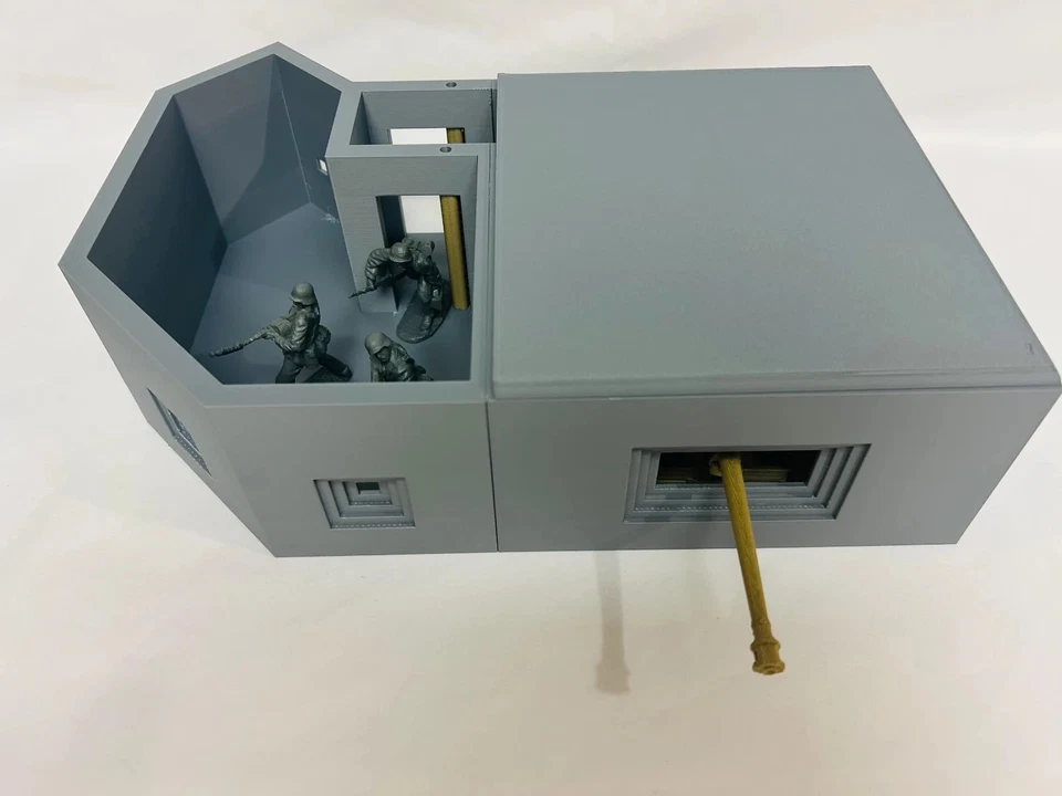 German (x2) PAK 40 Casemate: WWII 1/32 Army Men Scale - Image 3 of 4