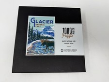 Lantern press - GLACIER NATIONAL PARK puzzle With Moose - Explorer Series 1000pc