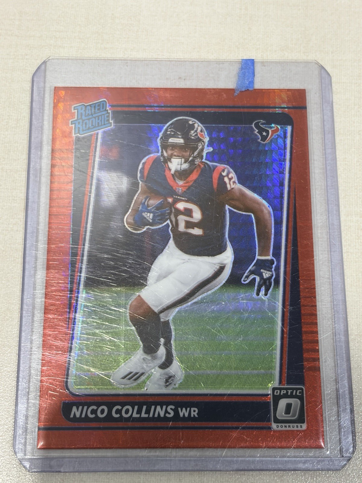2021 Panini Donruss Optic - Rated Rookie Nico Collins #230 Red Hyper Prizm (RC)