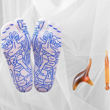 Reflexology Socks with Trigger Point Massage Tool, Foot Pain Relief Remedy for F