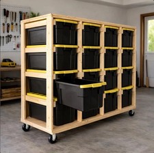 Shelving Units and Drawers Set. Storage Unit. Garage. Ready Built with Wheels