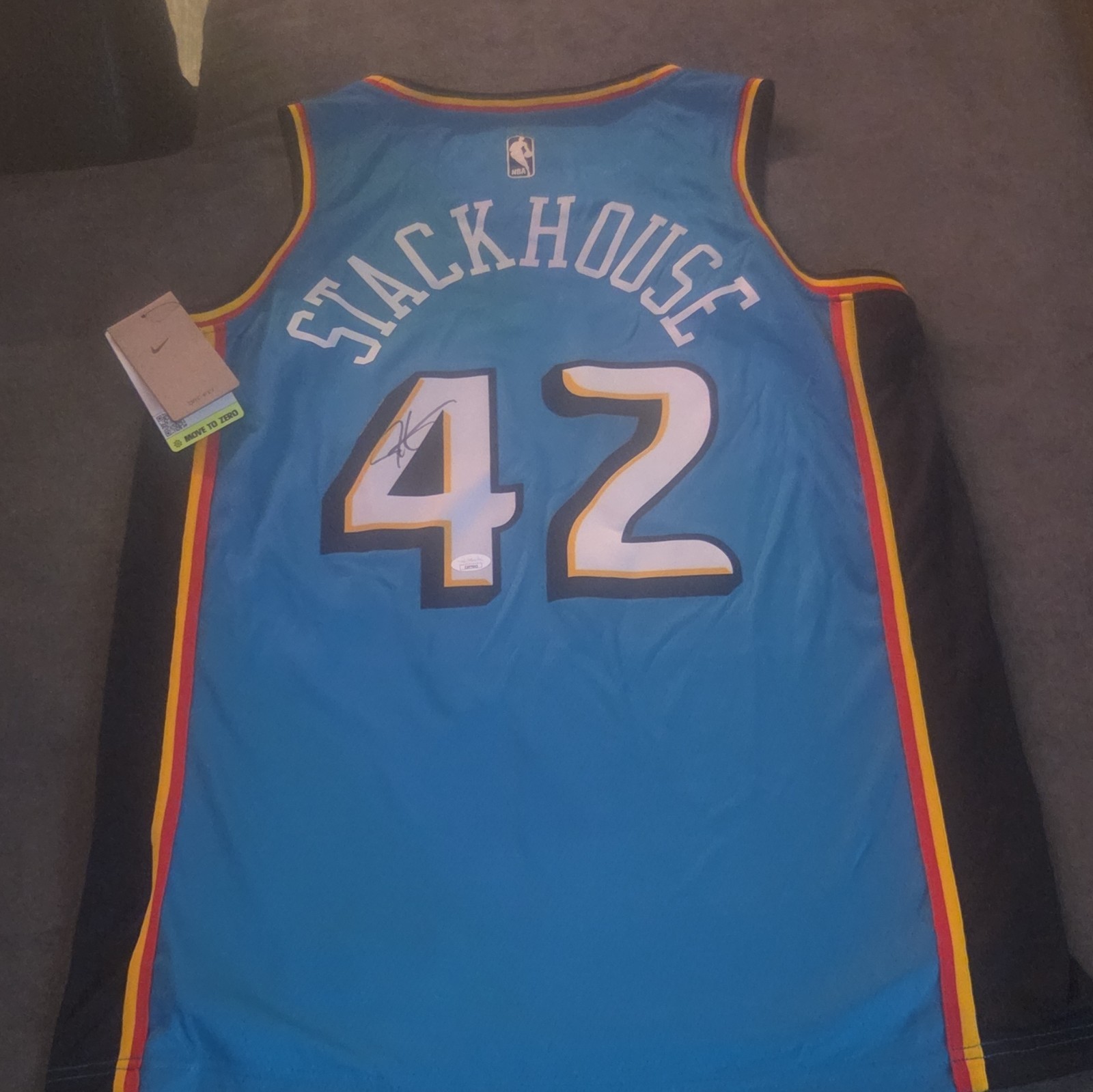 Nike Jerry Stackhouse #42 Signed Original Basketball Jersey