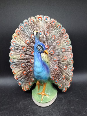 Vintage Italian Verdiana Cetti Red Wine Peacock Decanter 