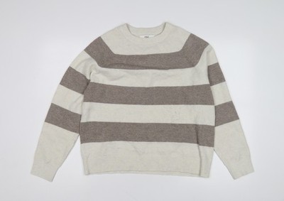 Marks and Spencer Damen Pullover beige gestreift - M