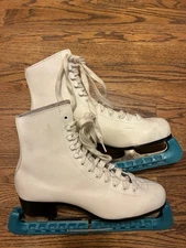 Women’s Black Dragon White Figure Ice Skates Size 10