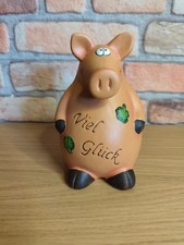 Sparschwein Spardose Viel Glück mit Schlüssel