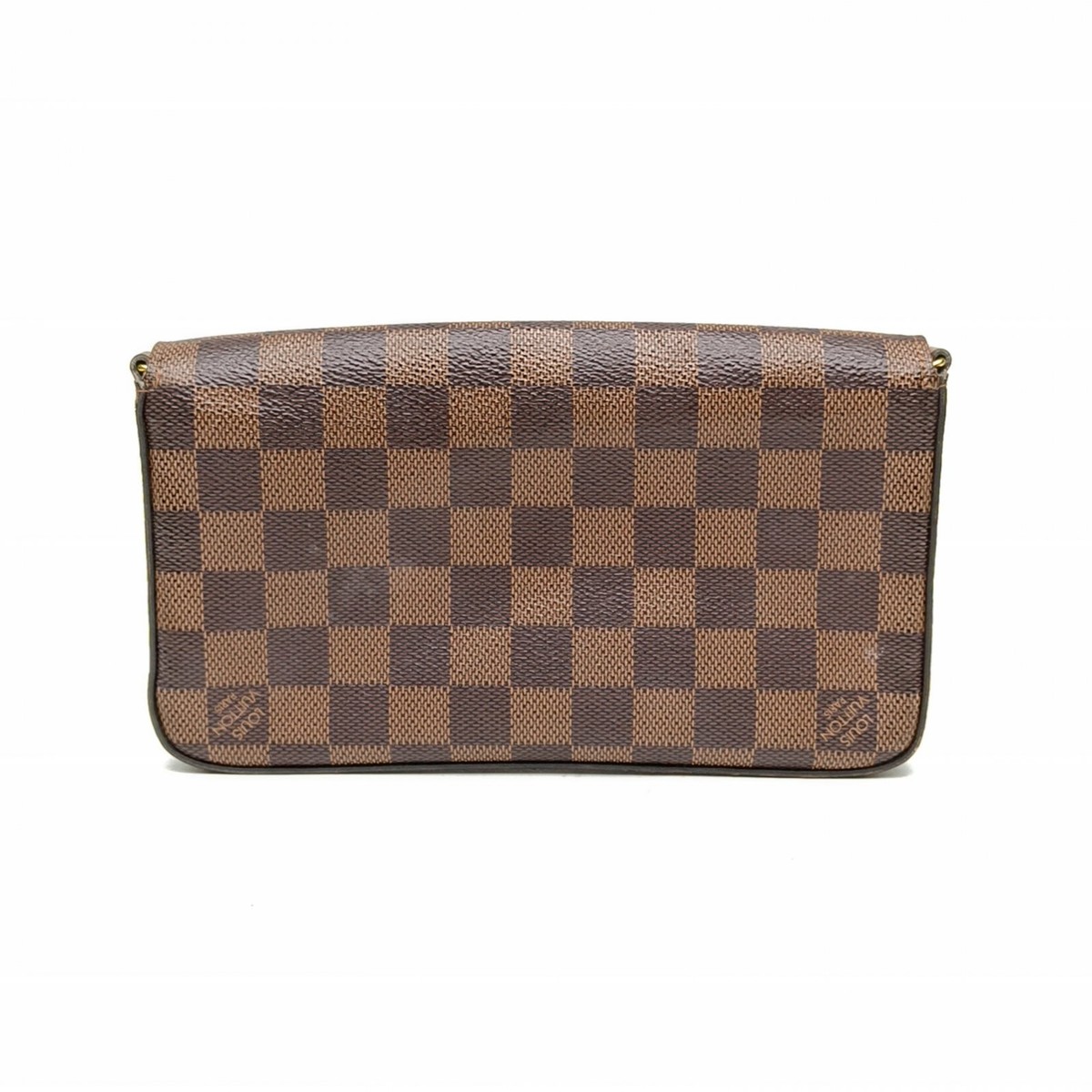 LOUIS VUITTON POCHETTE FELICIE Felice Pochette Brown Check PVC Crossbody Bag View 4