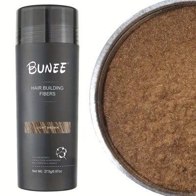 Bunee Hair Building Fibers 27.5g Light Brown Natural Keratin Thinning Hair Loss
