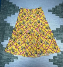 Free People I m the One Wide Leg Lounge Pants Women Large Yellow Floral Tasseled