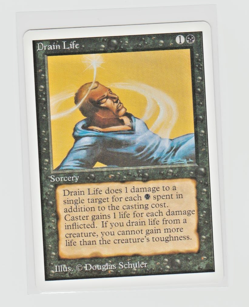 Magic the Gathering ~ MTG ~ 1x Drain Life ~ UNLIMITED ~  M/NM ~