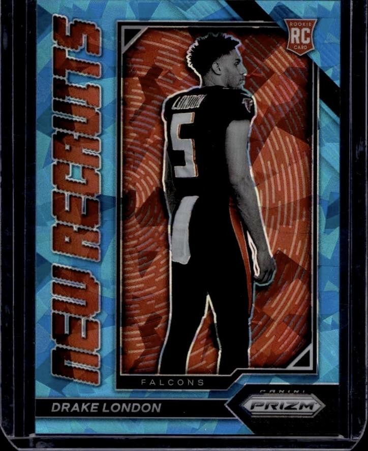 2022 Panini Prizm Drake London - New Recruits - Blue Ice /99 RC