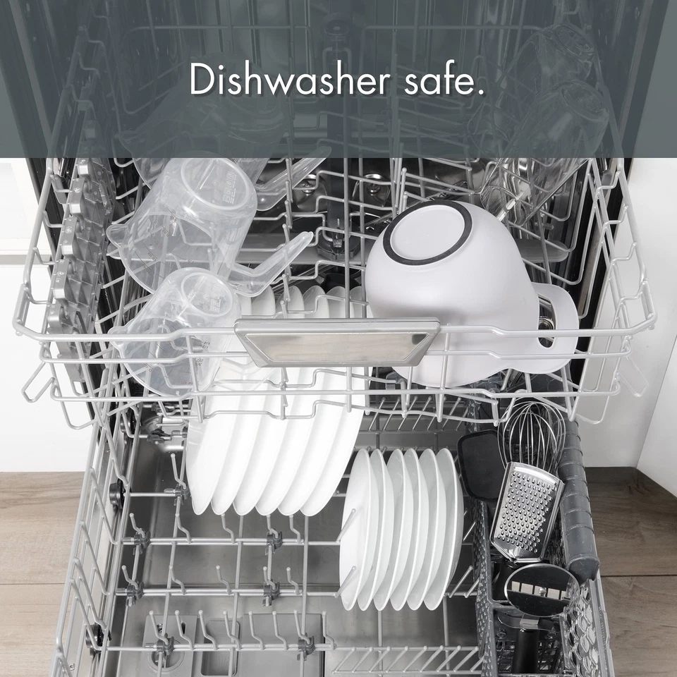 Cuencos mezcladores Mainstays de 4 piezas azules - vierte caños y asas Foto 4 de 4