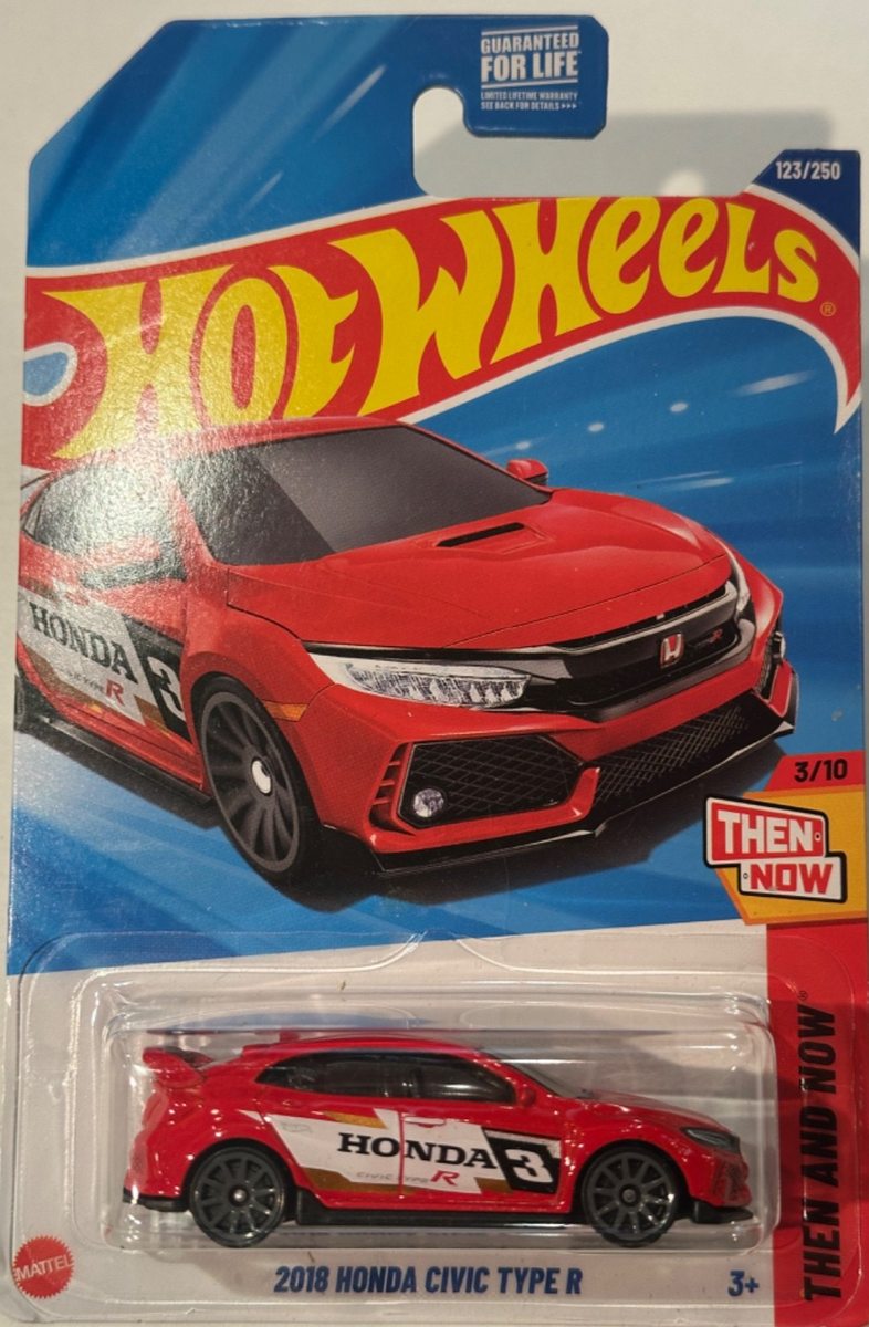 2025🔥 HOT WHEELS 🛞 2018 HONDA CIVIC TYPE R, 3/10 THEN AND NOW