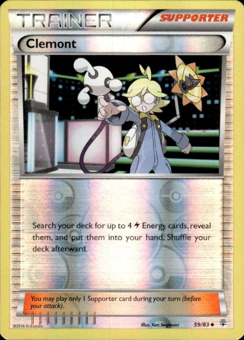 Pokemon Reverse Holo Clemont Generations 59/83 LP