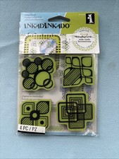 Inkadinkado Modern Shapes 65-32026 Set of 4 Stamping Gear Cling Stamps