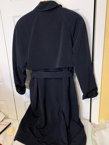 Preston & York Black Paisley Rain Trench Coat, PM - Picture 11 of 11
