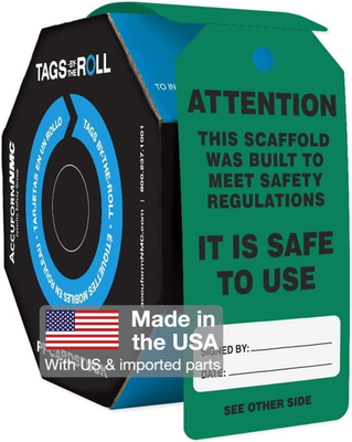 #ad #ad 250 Scaffolding Tags By The Roll Attention Scaffold Is Safe to Use US Made O $185.99
