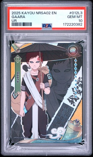 2025 KAYOU NARUTO SMRITI COLLECTIBLE CARD NRSA02 #012L3 GAARA PSA 10