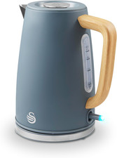 Image of Swan SK19024 Fjord Jug Kettle with Rapid Boil, 360 Degree Swivel Base, Wood Effe