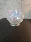 Fenton Iridescent Opalescent Candy Dish Vase Small Bowl Embossed Swirl 4.5" Dia