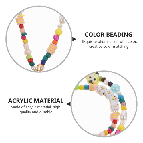 Alphabet Glass Hanging Rope Phone Anti-lost Strap Decorative Pendant - 第 10/12 張圖片