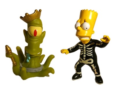Bart Simpson & Kang Burger King Toy Action Figures Halloween Treehouse Of Horror