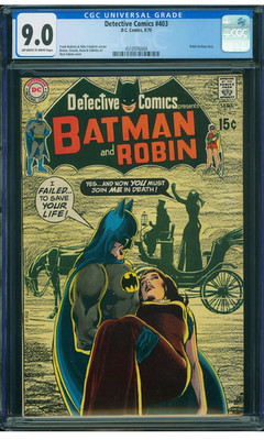 Detective Comics #403 1970 CGC VF/NM 9.0 Neal Adams Cover Batman Robin